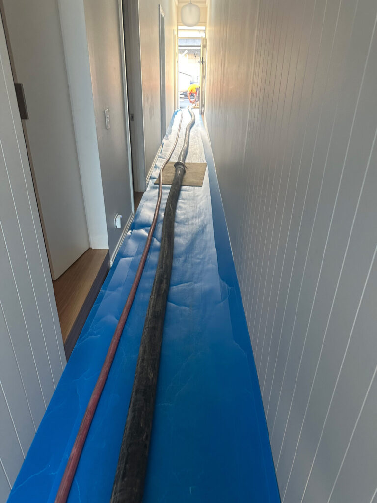 Port Melbourne Plunge Pool Venetian Pools Project concrete pipe through house 2 Port Melbourne Plunge Pool