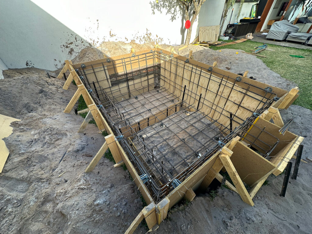 Port Melbourne Plunge Pool Venetian Pools Project steel fixing-boxing pic 2 Port Melbourne Plunge Pool