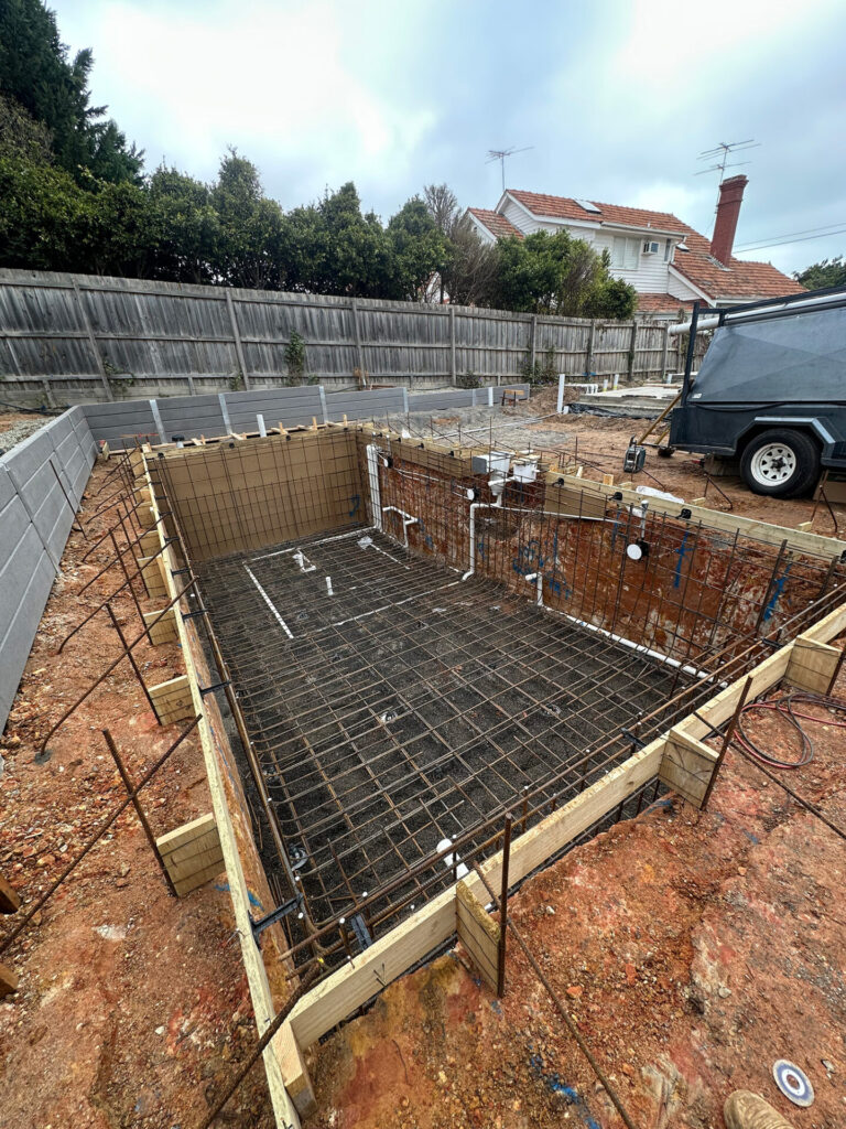 Caulfield Nth Steel Fixing Stage Venetian Pools Project